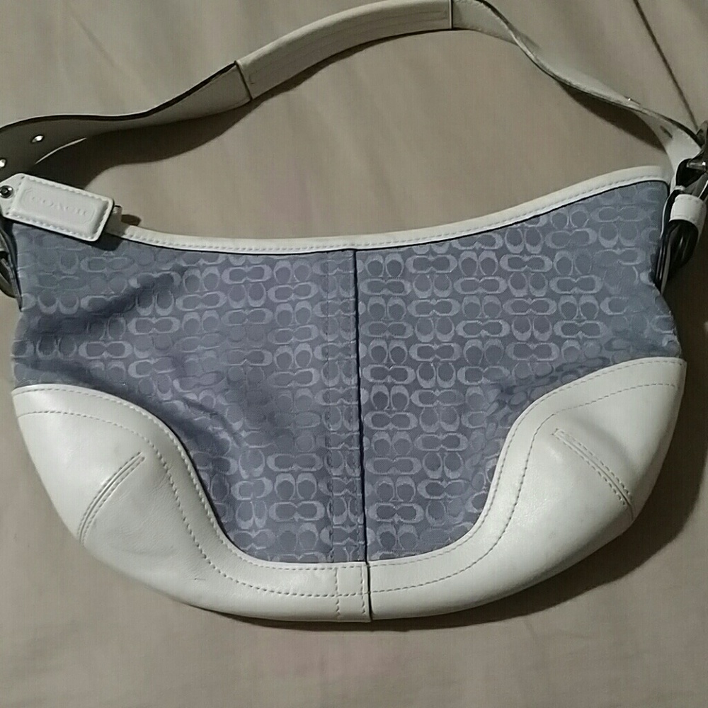 Coach!!!  Small Light Blue and White!!!