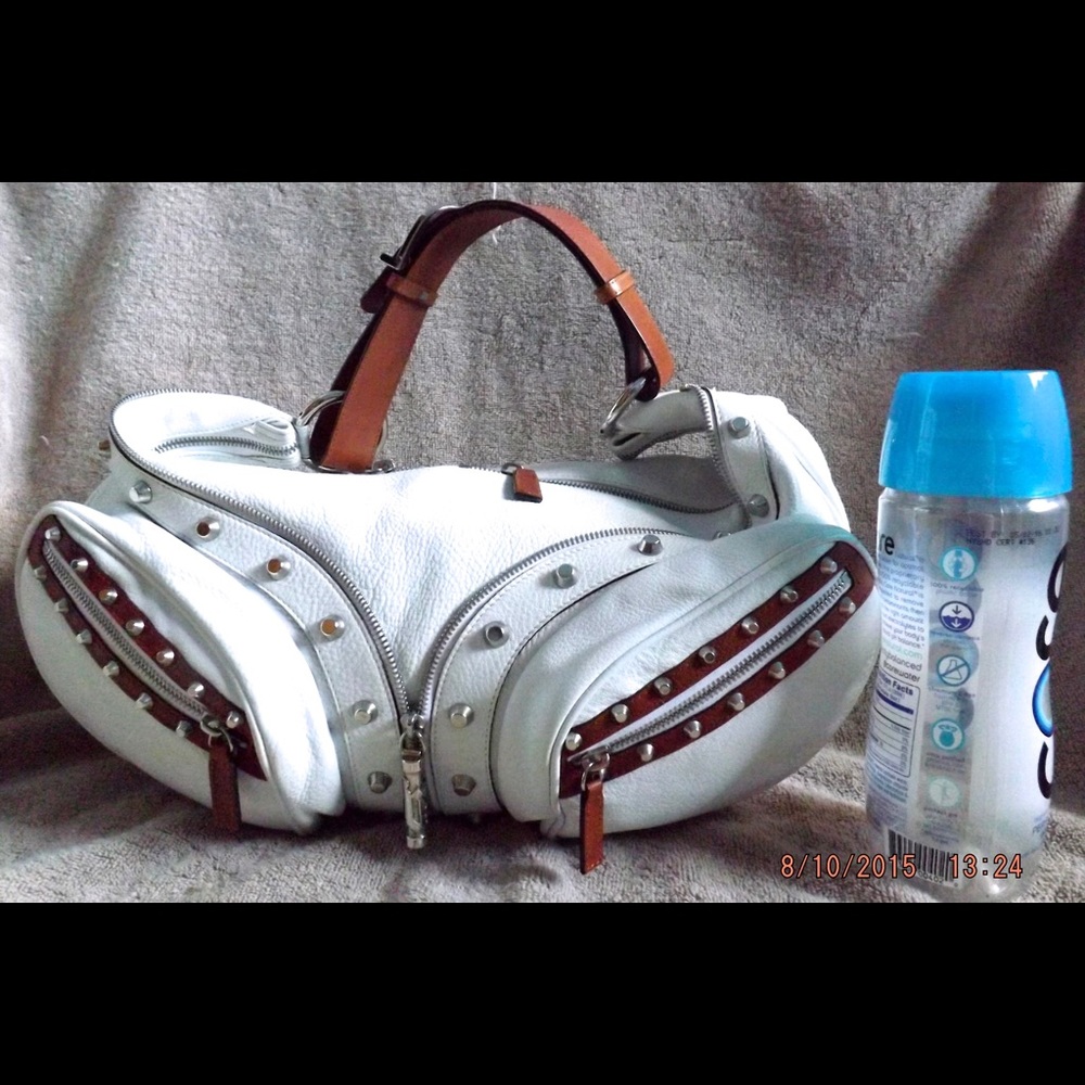 Pre❤Gorgeous VERSACE white & Brown leather Bag