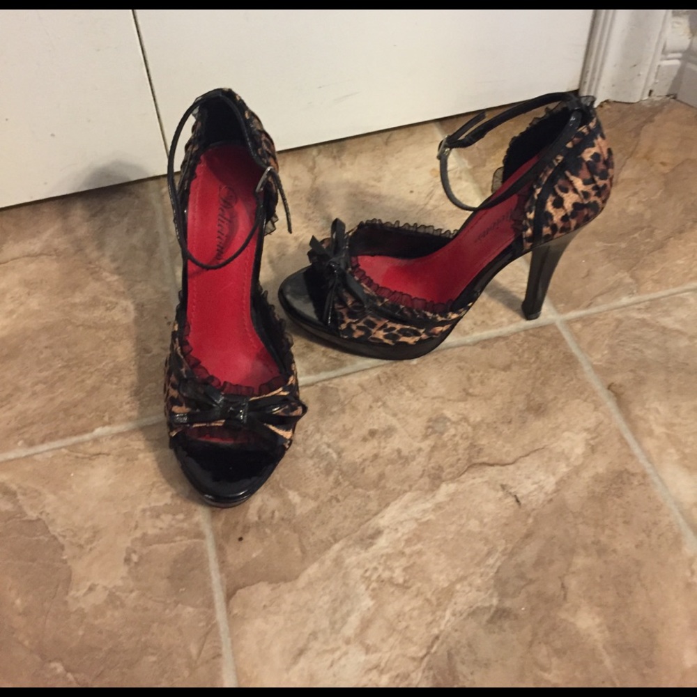 Leopard print high heels