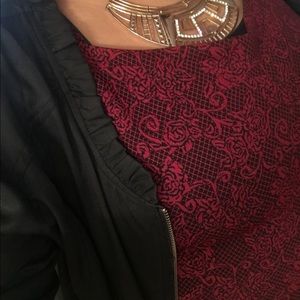 A red/black dress with pattern from Forever 21