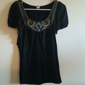 Black southwestern style shirt