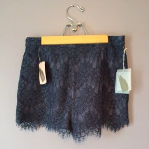 NWT Forever21 Navy Lacy Shorts