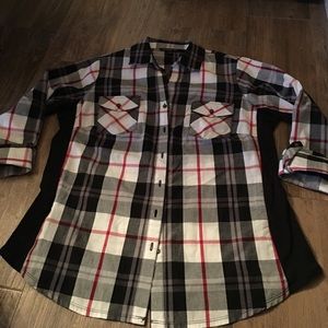 Precious plaid shirt!