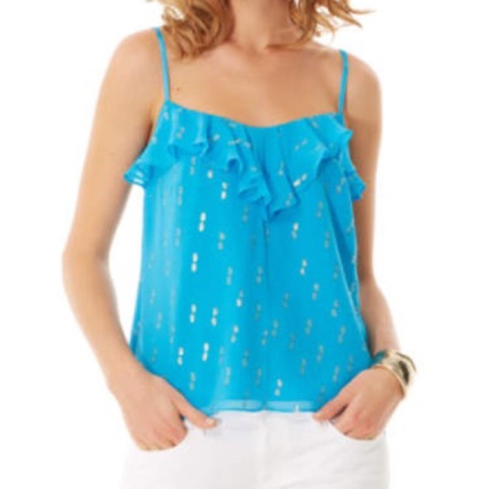 Lilly Pulitzer Manila Cascading Ruffle Top