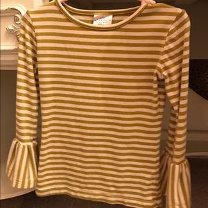 Persnickety Striped Bell Sleeved Top Sz 3