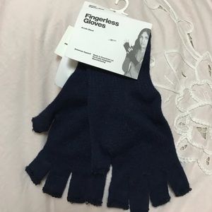 American Apparel Navy Fingerless Gloves
