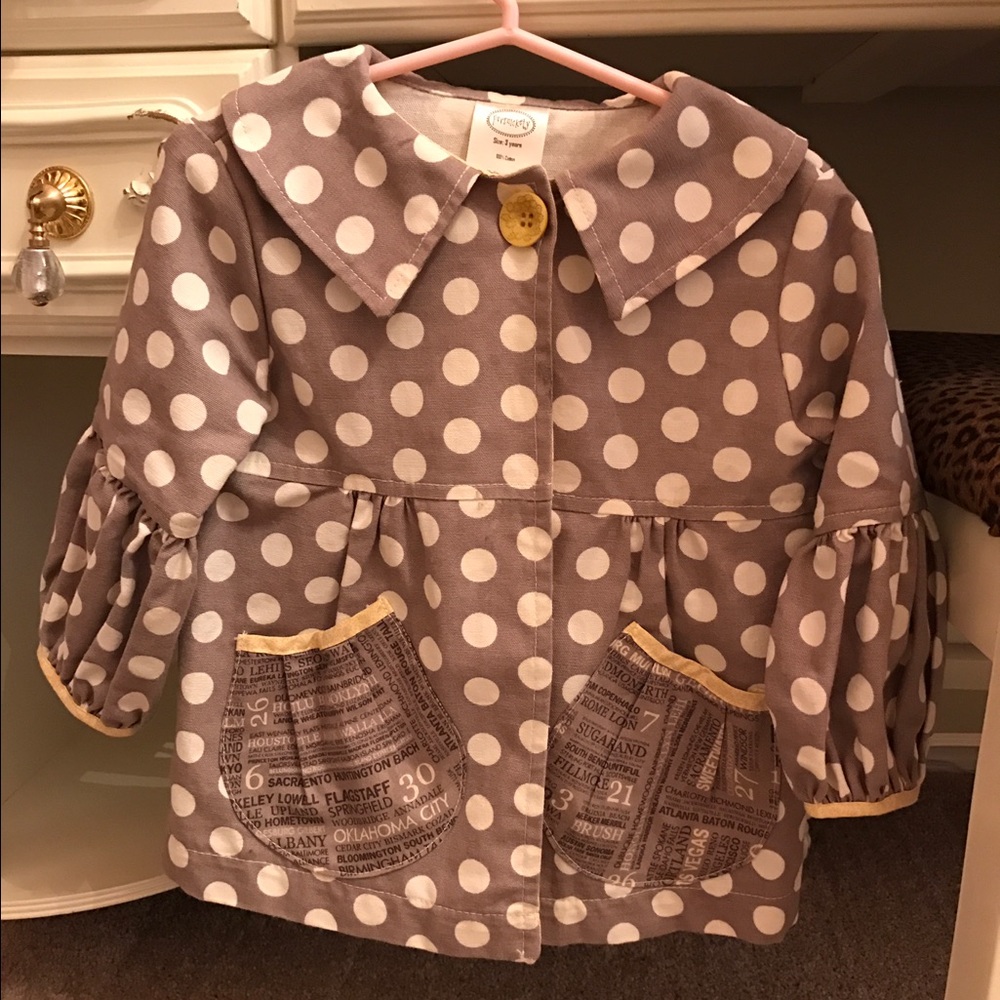 Persnickety Polka Dot Taylor Dottie Jacket Sz 3