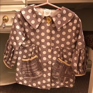 Persnickety Polka Dot Taylor Dottie Jacket Sz 3