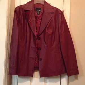 Leather Jacket like new, size Petite Large