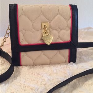 Betsey Johnson Leather Hearts Crossbody