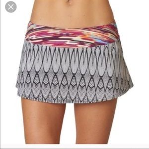 Prana black feather Sakti medium swim skirt