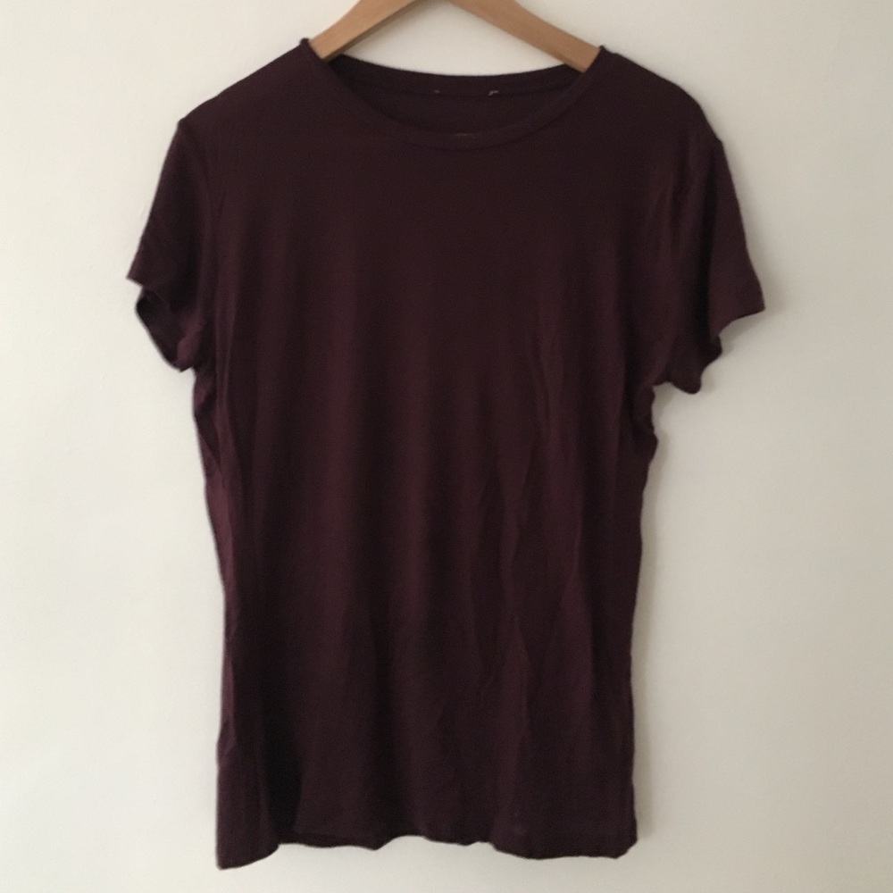 maroon soft T-shirt