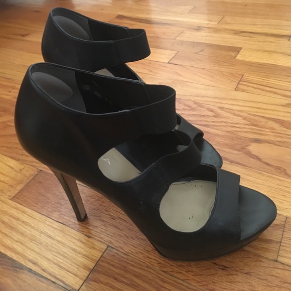 VIA SPIGA, Black Strappy Heels - Picture 4 of 4