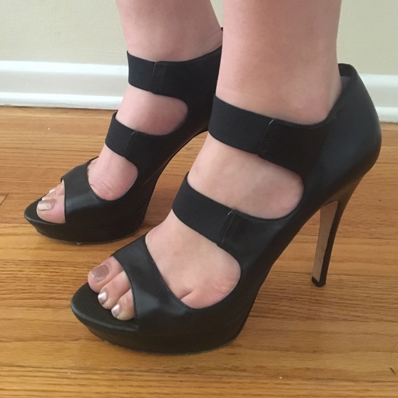 VIA SPIGA, Black Strappy Heels - Picture 3 of 4