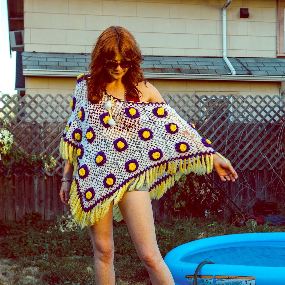 Bright Crochet Poncho