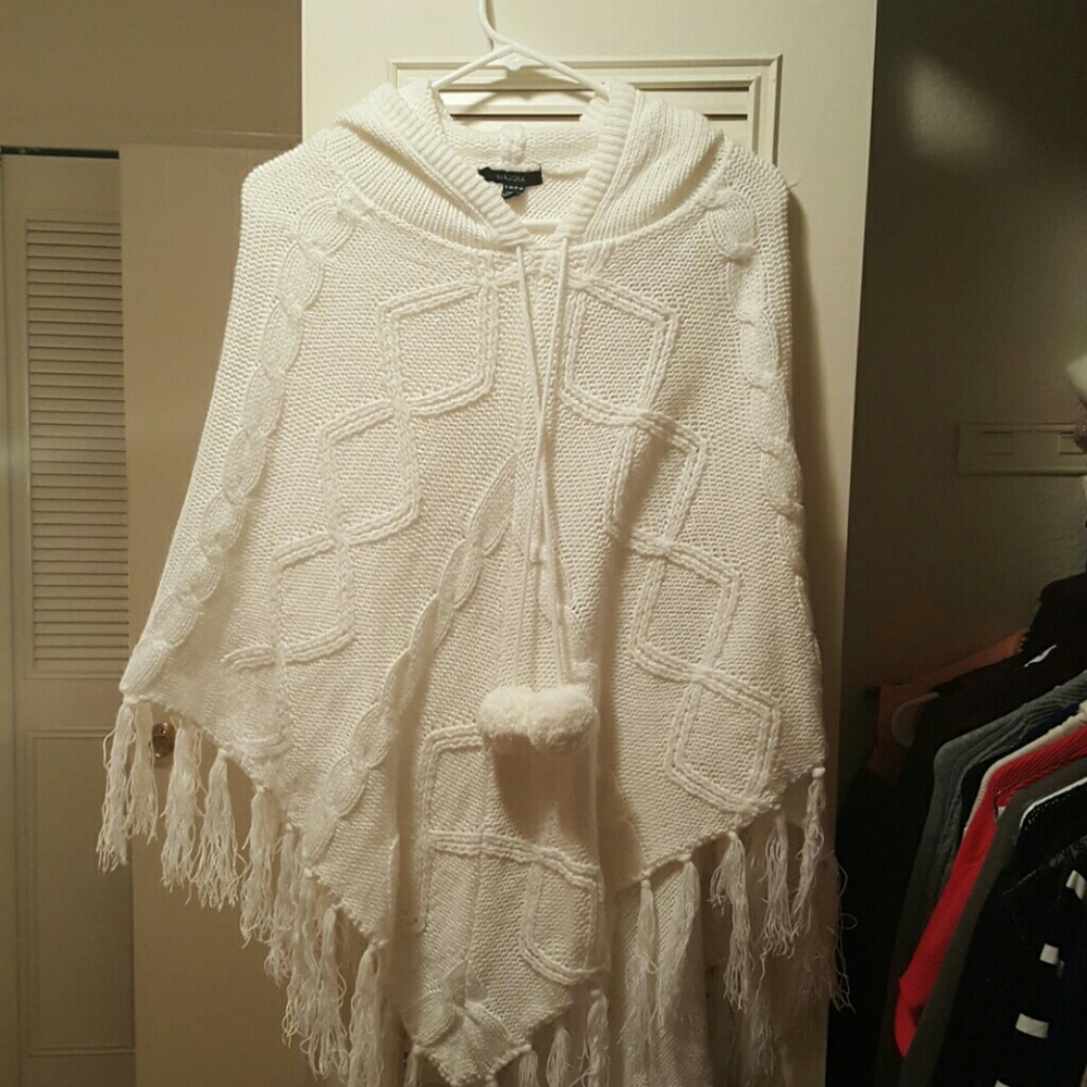 MOVING SALE - Hooded Fringe Poncho