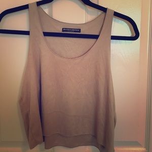 Brandy Melville tan crop top