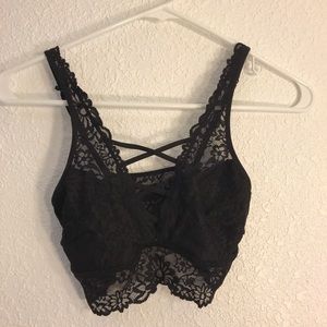 UNLINED WILDFLOWER LACE PLUNGE BRALETTE