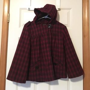 Plaid hooded jacket