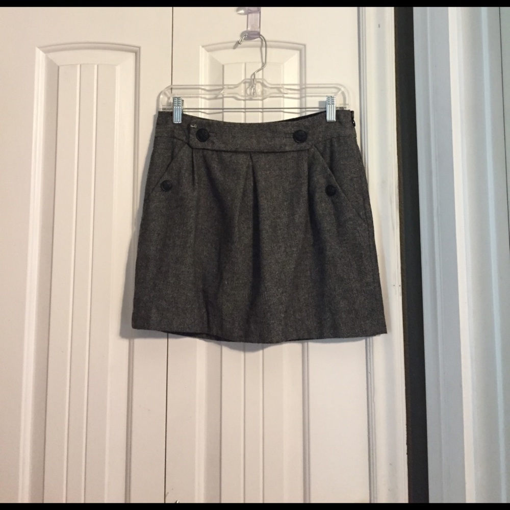 Banana Republic Grey Wool Skirt