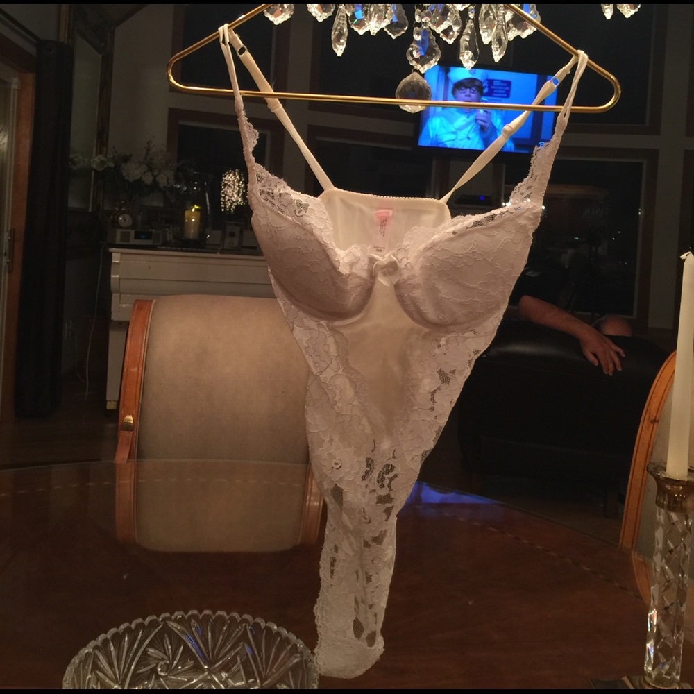 Victoria Secret white lace Teddy!