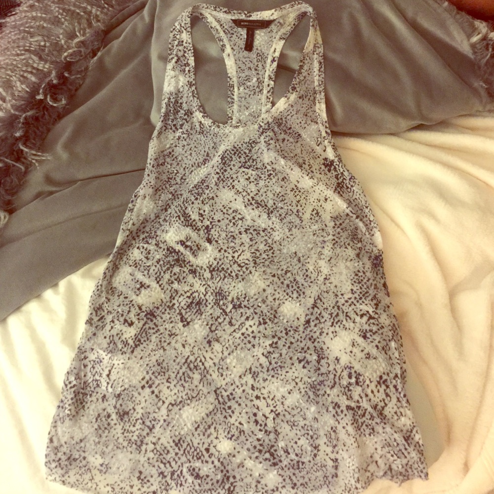 Bcbg max Azri printed razorback Tank Top