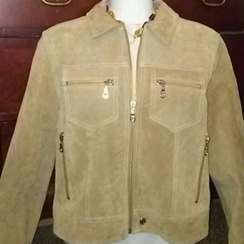 LIGHT BROWN SUEDE WILSONS LEATHER MAXIMA JACKET