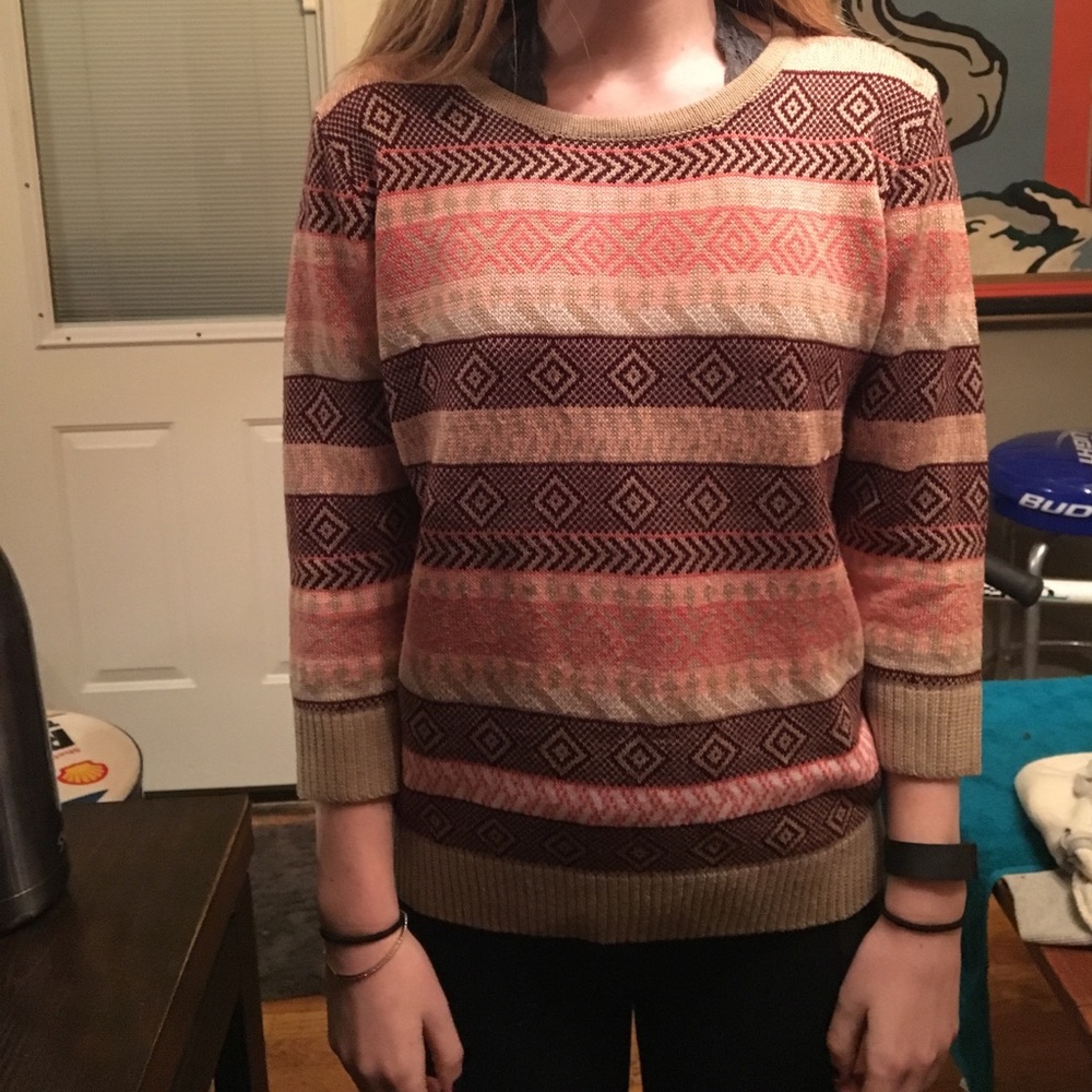 Aztec pink sweater