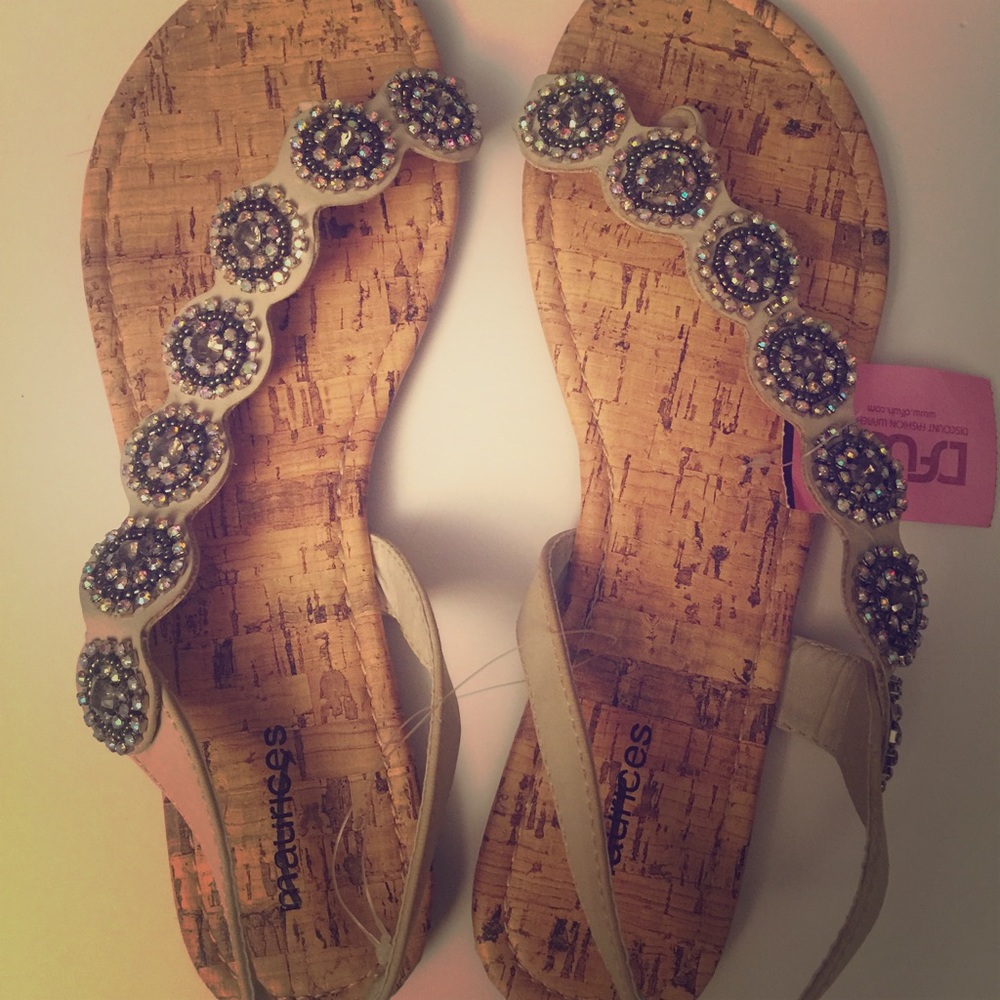 Embellished Tan Sandals NWT by Maurice's