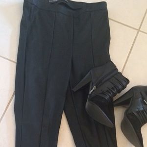 Worn once. Black, Express, polyurethane leggings