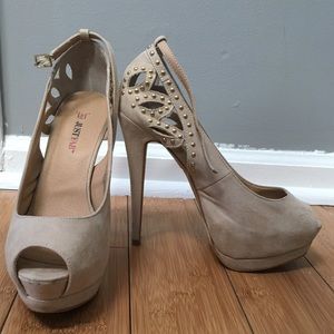 Nude Cut Out Heels