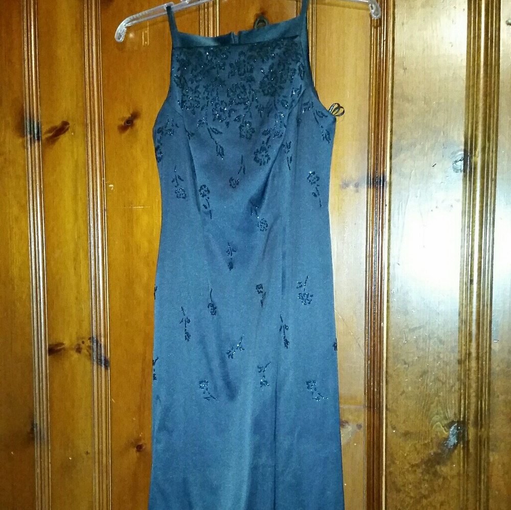 Navy blue formal dress with sequins. Sz 6P