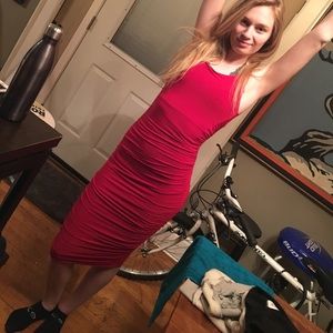 Red Lulus cocktail dress!