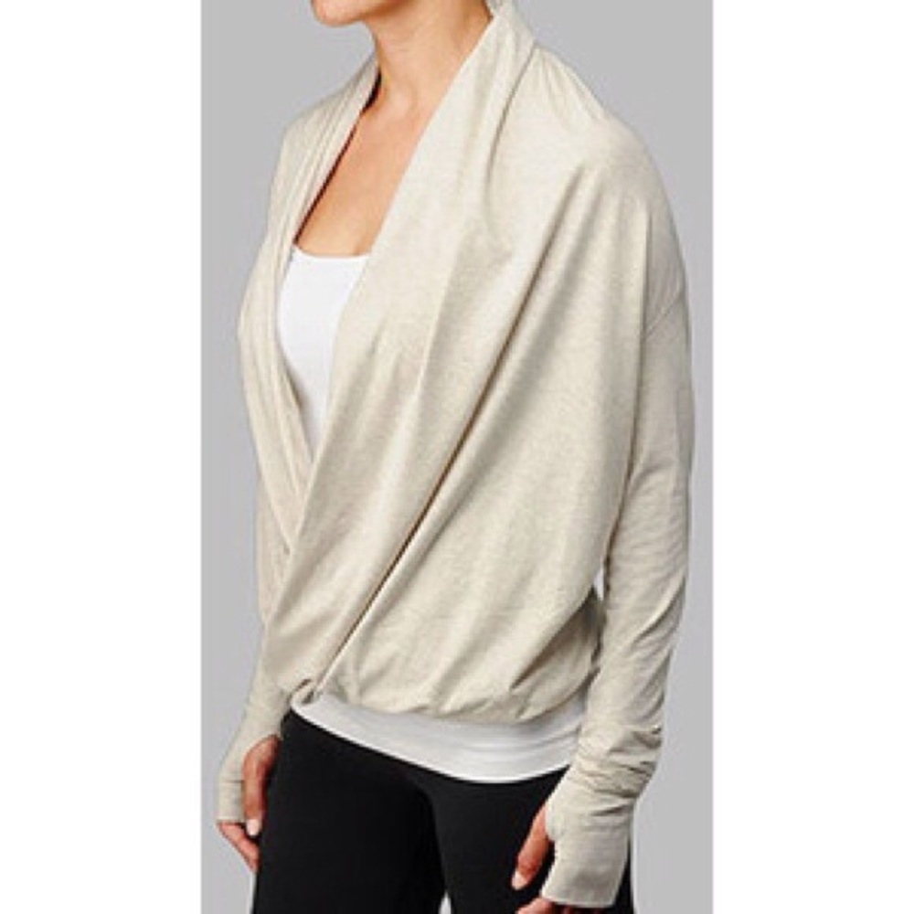 Lululemon heathered dune iconic wrap long sleeve 4