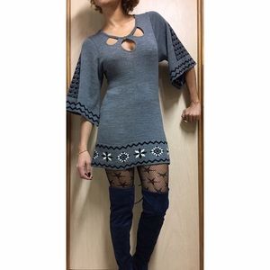Beautiful Grey Printed Tunic/Dress Size XS