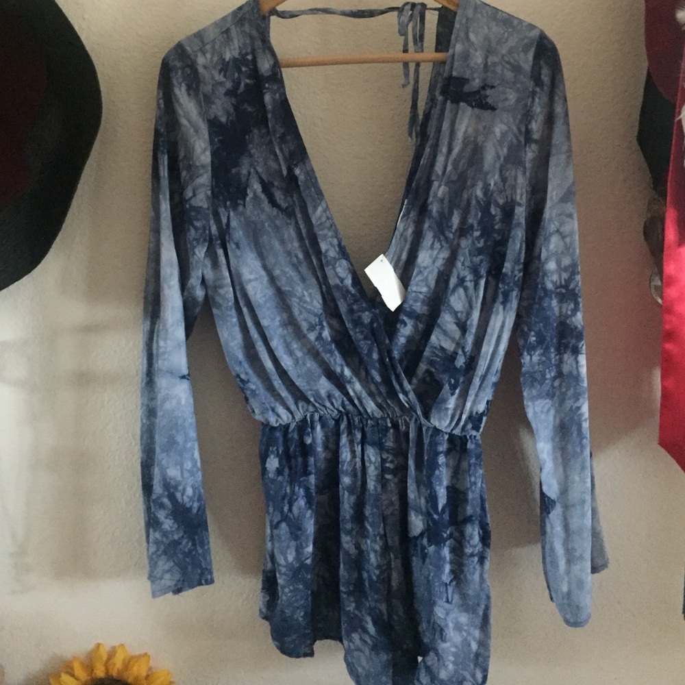 Honey Punch Dear Diary Tie Dye Romper