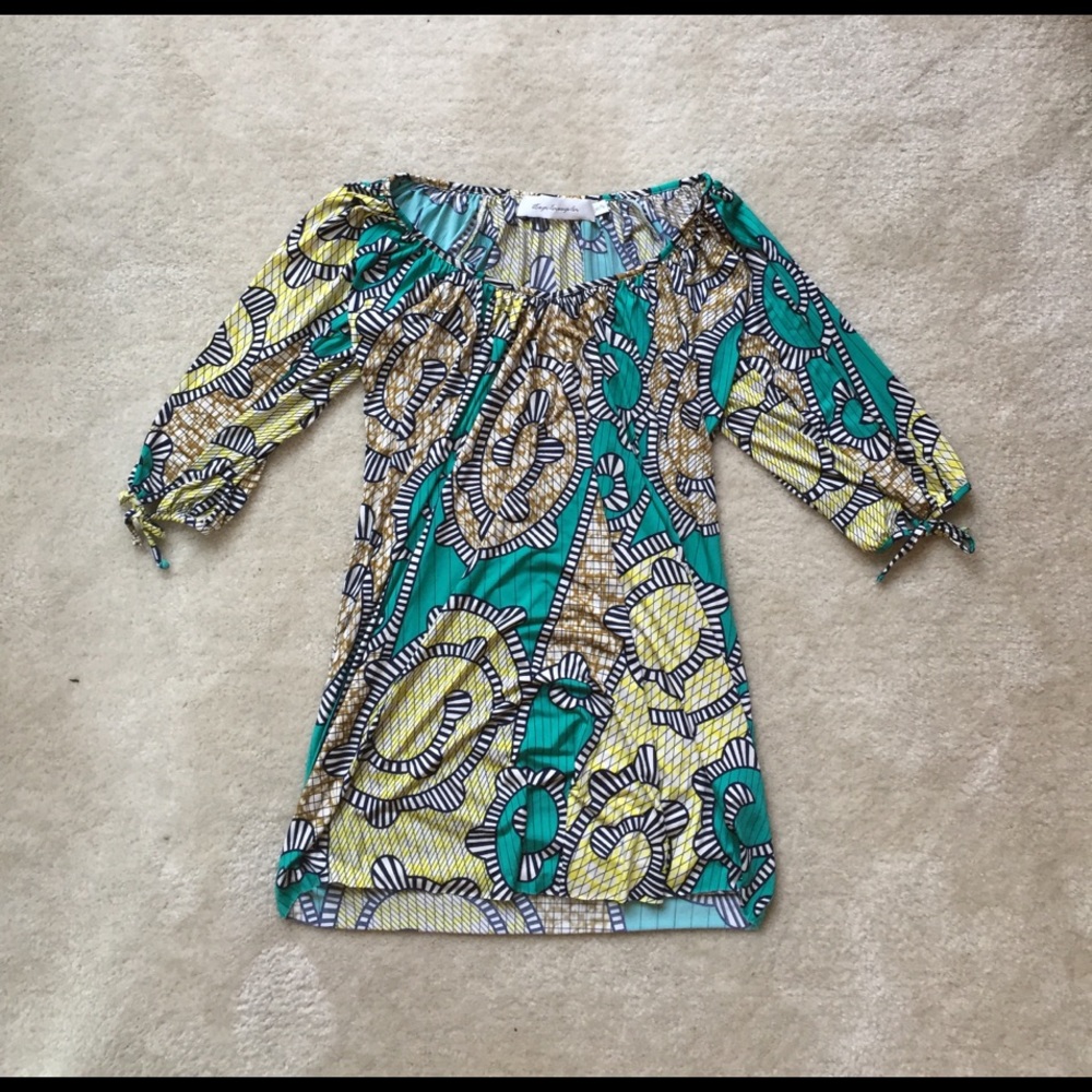 Tbags Los Angeles , teal mini dress. Size xs