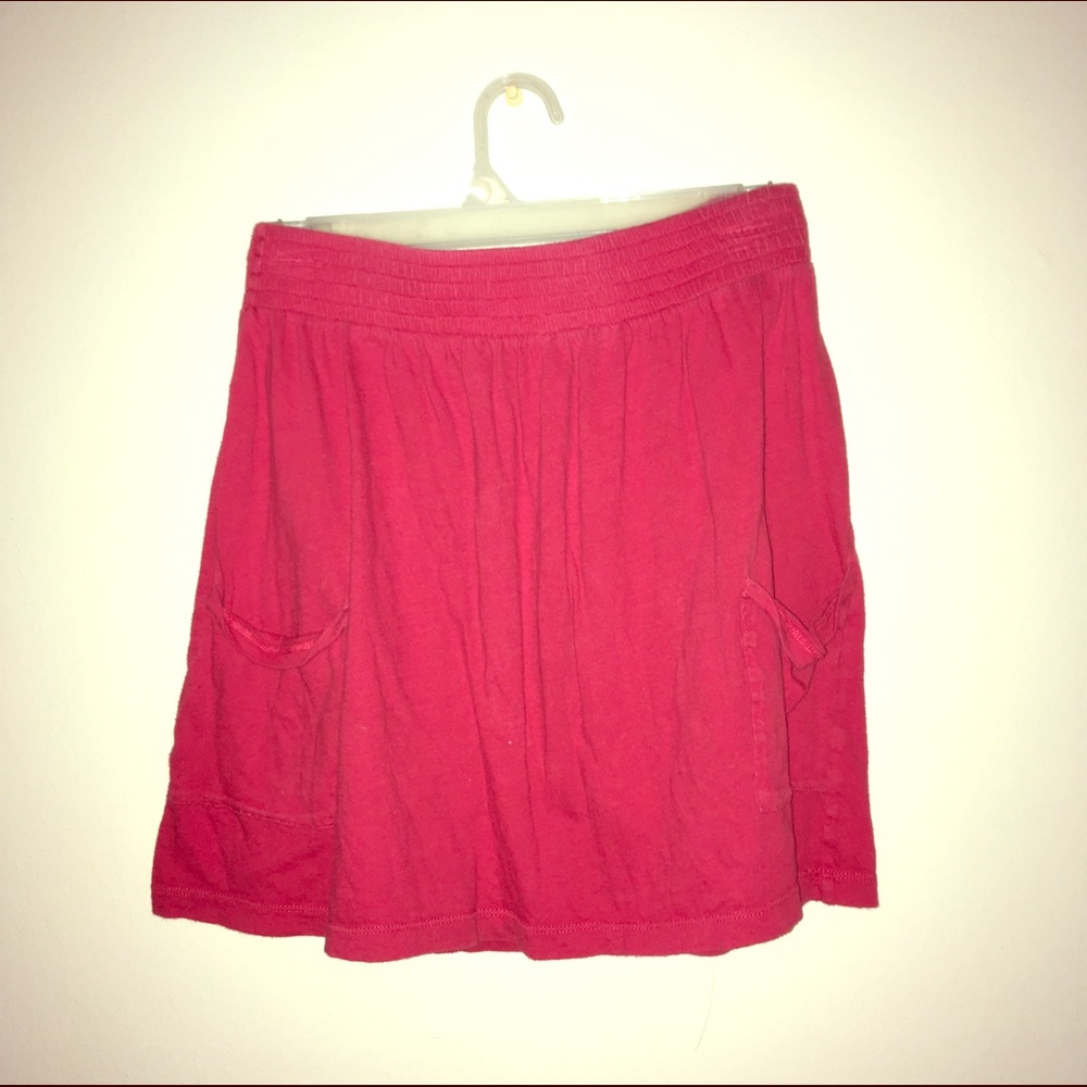 Casual Red Skirt