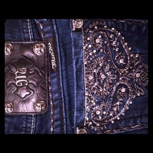 Miss Me embellished pockets Size 25 skinny jeans