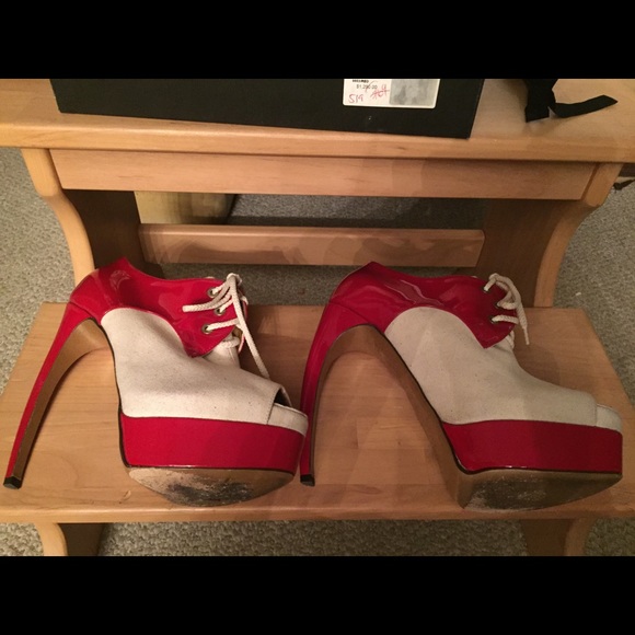 Walter Steiger Peep Toe Lace-Up Platform Oxford