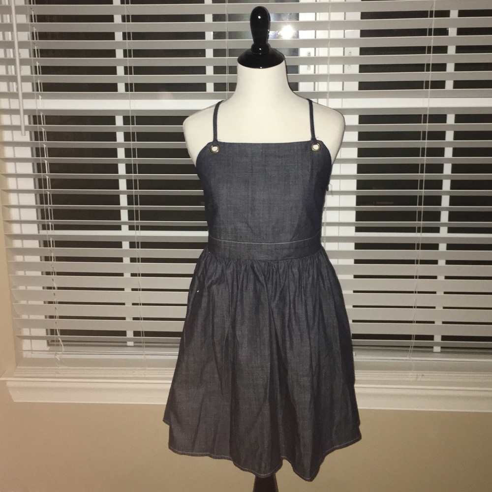 Halter denim dress