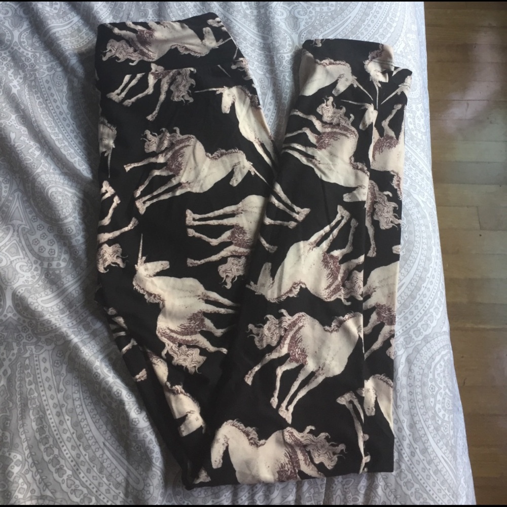 LuLaRoe White Unicorn Leggings OS NWT
