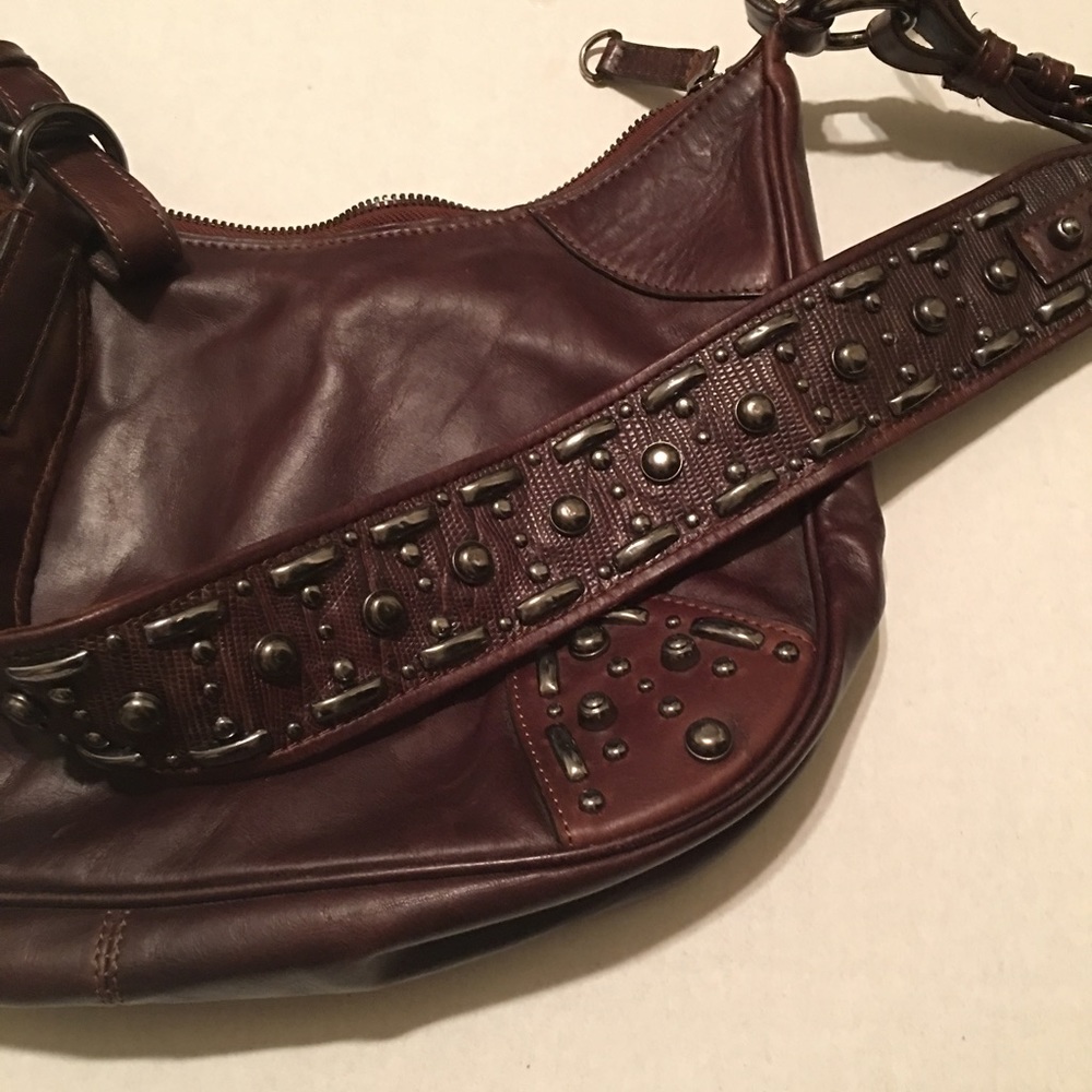 Sabina cross body boho bag. Learher studded bag