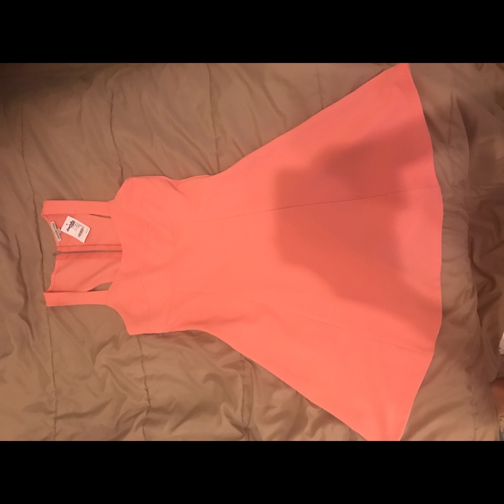 Charlotte Russe coral flare dress 💛
