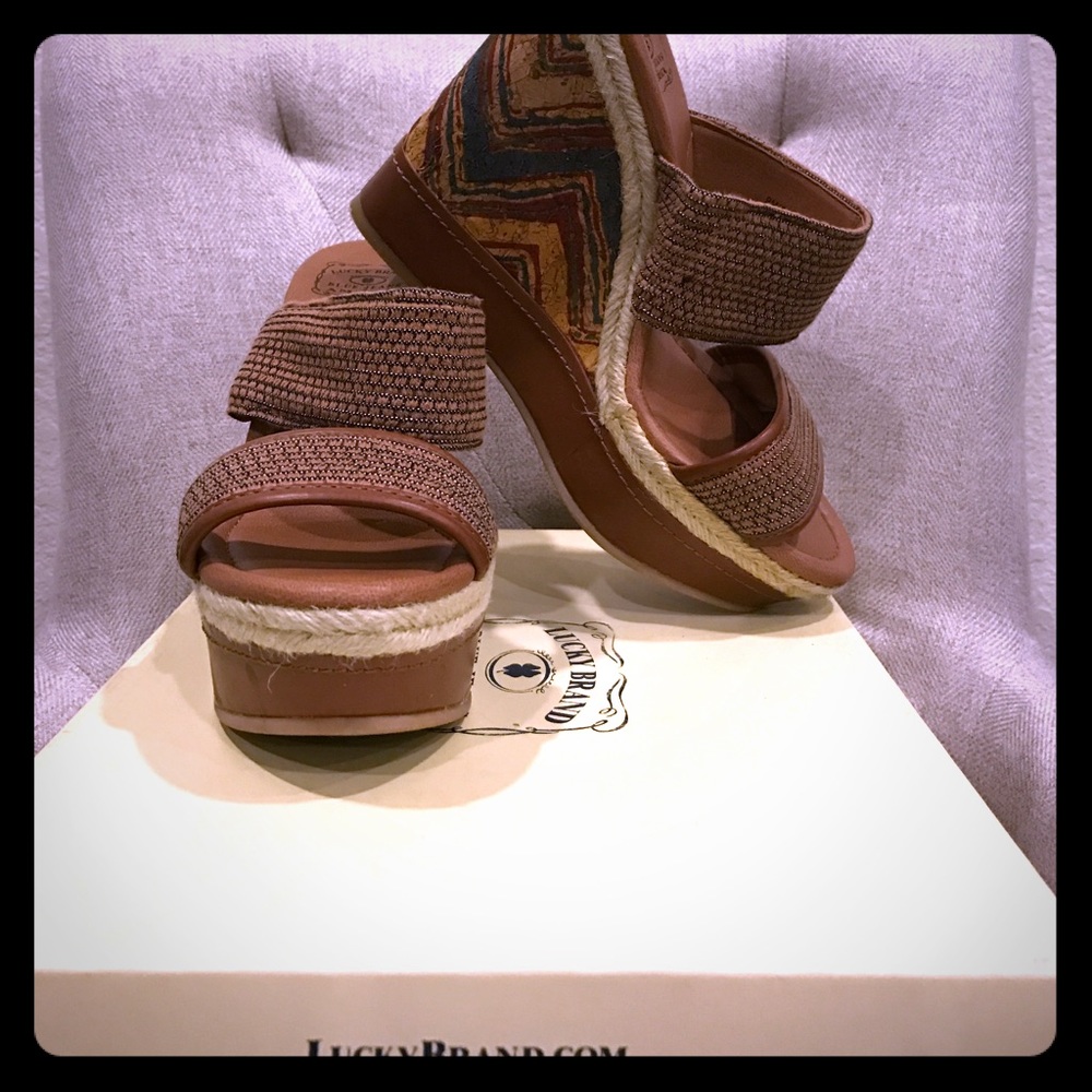 Lucky Brand Bombay Linen High Wedge