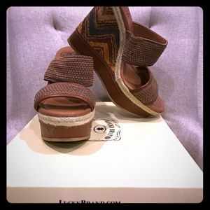 Lucky Brand Bombay Linen High Wedge