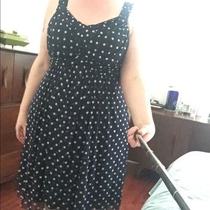 Lucky Navy Polka Dot Dress