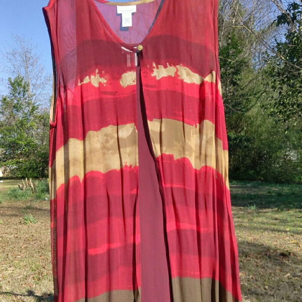 Vibrant Red/multicolored Avenue maxi dress