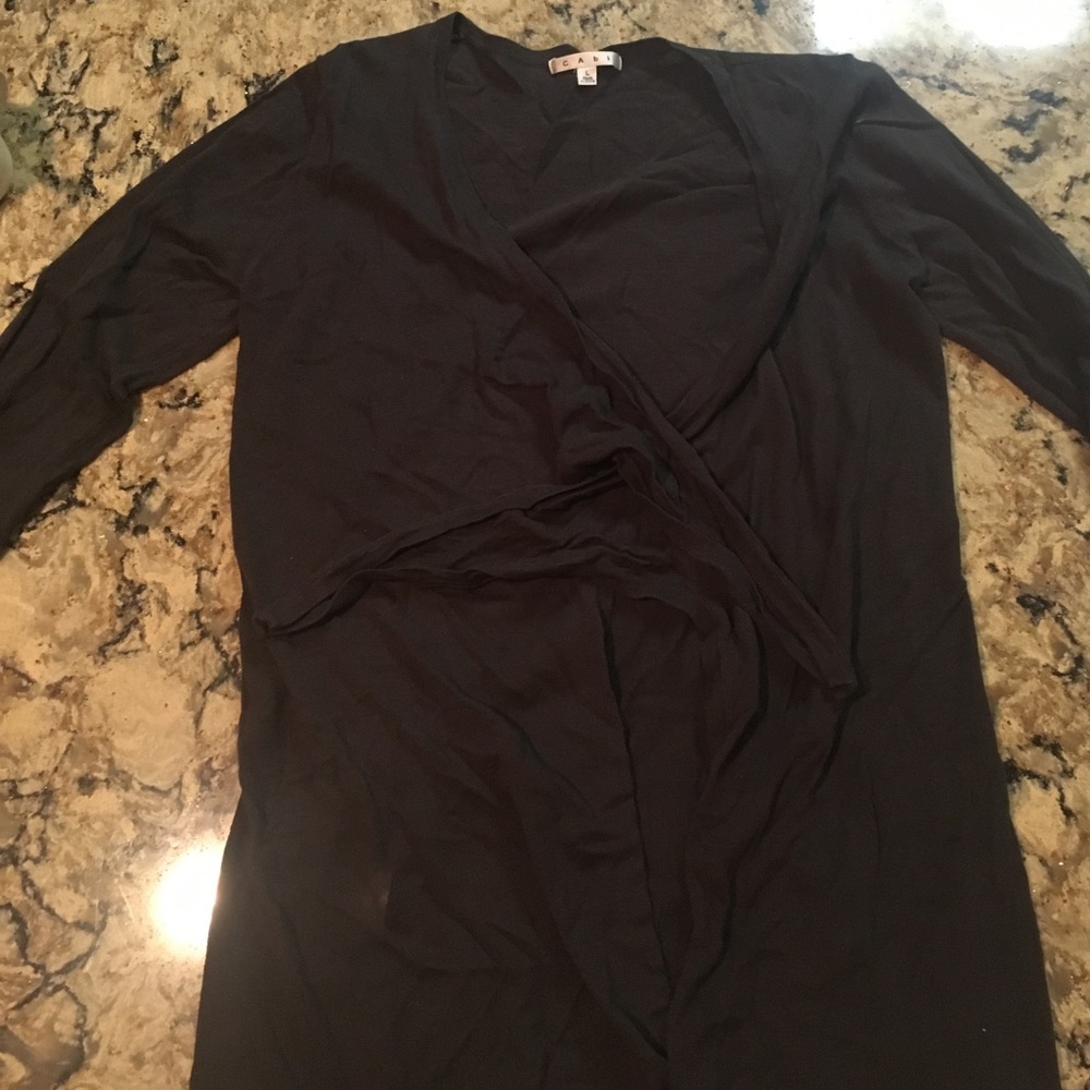 Charcoal CAbi Cardigan, size large