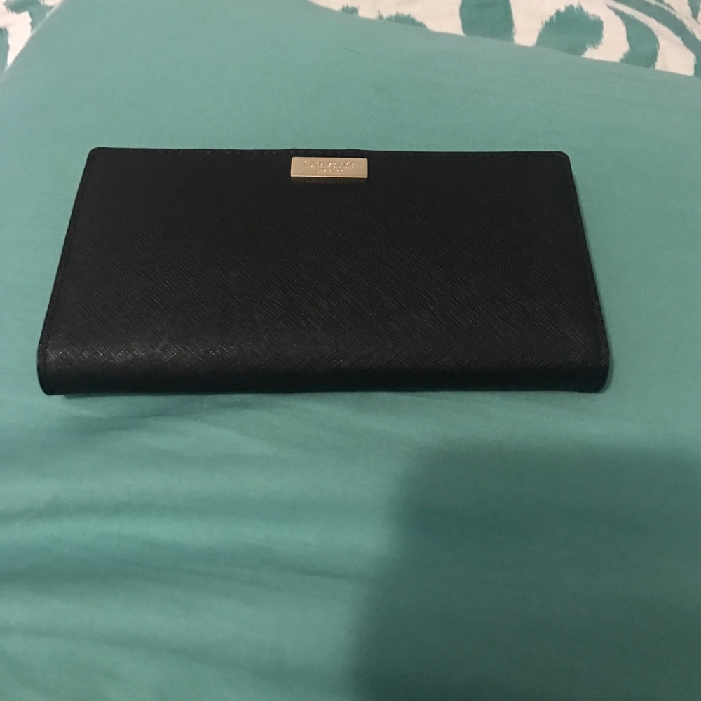 Kate spade all black wallet.